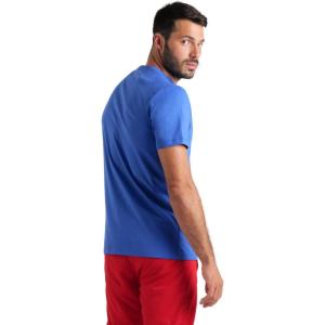 ARENA Team Unisex Panel Cotton T-Shirt Short Sleeve Crew Neck Regular Fit Workout Top Men’s and Women’s Active Tee(Royal)