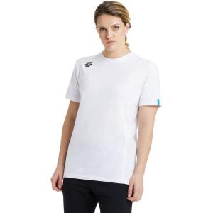 ARENA Team Unisex Panel Cotton T-Shirt Short Sleeve Crew Neck Regular Fit Workout Top Men’s and Women’s Active Tee(White)
