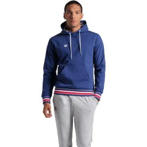 ARENA Unisex Adults Hoodie Sweatshirt Cotton Fleece Regular Fit Pullover Top(Navy Flag)