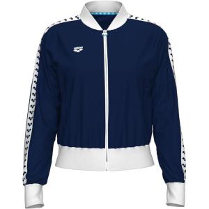 ARENA Women’s Icons Relax Iv Team Jacket Full-Zip Regular Fit Side Pockets Retro(Navy/White/Navy/Us)