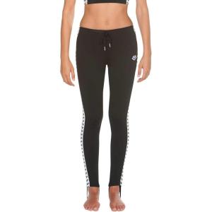 ARENA Women’s Solid Caroline Team Stirrup Pant Gym Workout Sports Leggings Drawstring Sweatpants(Black – White – Black (Us))