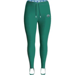 ARENA Women’s Solid Caroline Team Stirrup Pant Gym Workout Sports Leggings Drawstring Sweatpants(Evergreen/White/Evergreen)