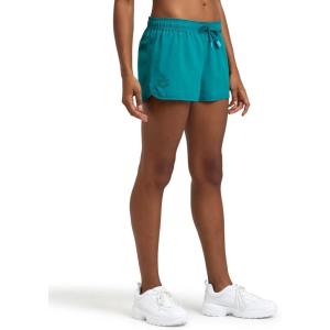 ARENA Women’s Team Solid 100% Polyester Athletic Shorts with Side Pockets and Drawstring(Green Lake)