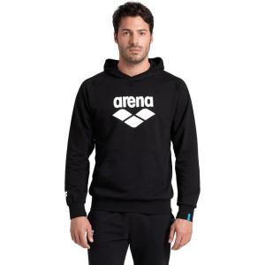 ARENA unisex-adult Arena Unisex Adults Graphic Fleece Hoodie Sweatshirt Regular Fit Front Pocket(Black)