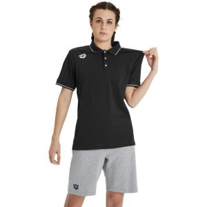 Arena Unisex-Adult Arena Team Unisex Solid Cotton Polo Shirt(Black)