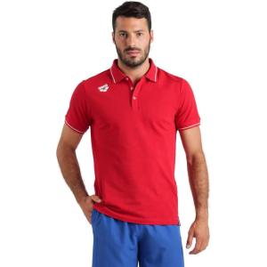 Arena Unisex-Adult Arena Team Unisex Solid Cotton Polo Shirt(Red)