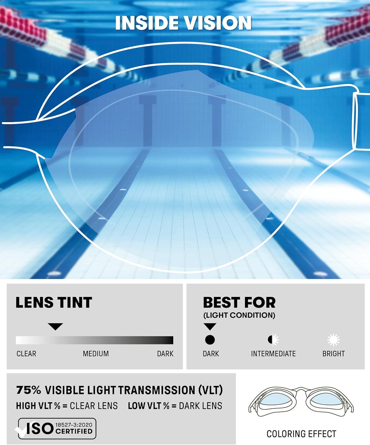 imageARENA Unisex Adult AirSpeed AntiFog Racing Swim Goggles for Men and Women Air Seals Technology for Superior ComfortYellow CopperBright CoralPlum