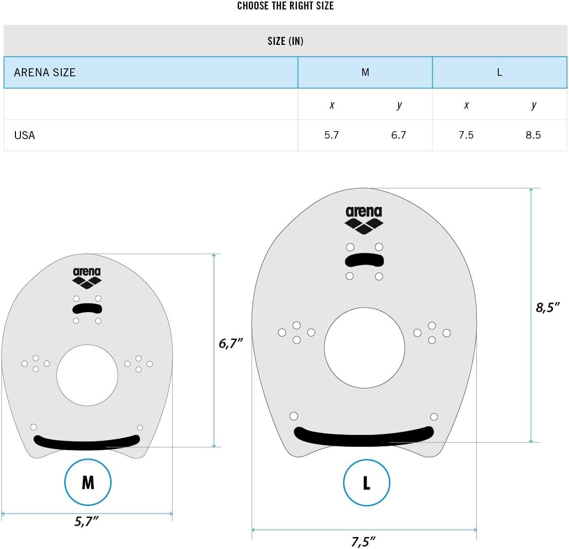 imageARENA Unisex Adult Elite Swim Hand Paddle for Technique Training Pool Equipment for MenWomen Flat Design Adjustable FitAcid Lime Black