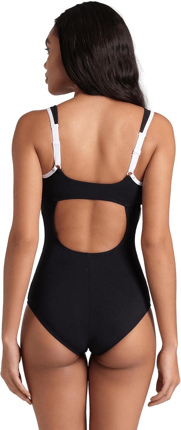 imageARENA Womens Shapewear Makimurax R CCup Ladies Tummy Control Shaping SwimsuitBlackWhite