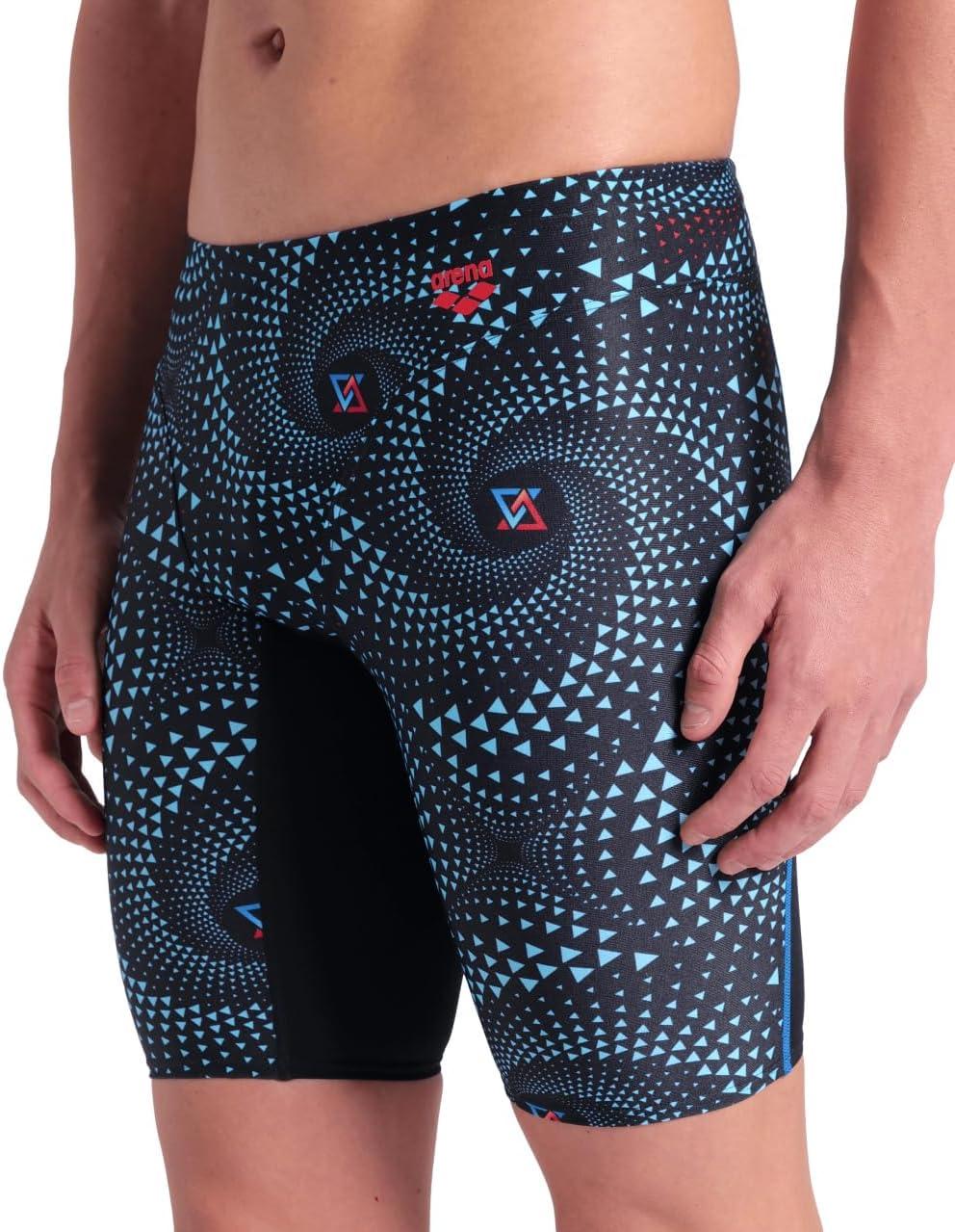 imageArena Mens Arena Fireflow Performance Mens Swim Jammer Sports KneeLength SwimsuitBlackBlack Multi