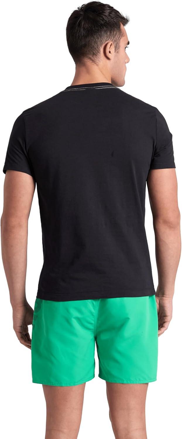 imageArena Mens Arena Mens Solid Cotton Graphic Crew Neck Leisure TShirt Casual Or AthleticBlackwe Are Planet Water