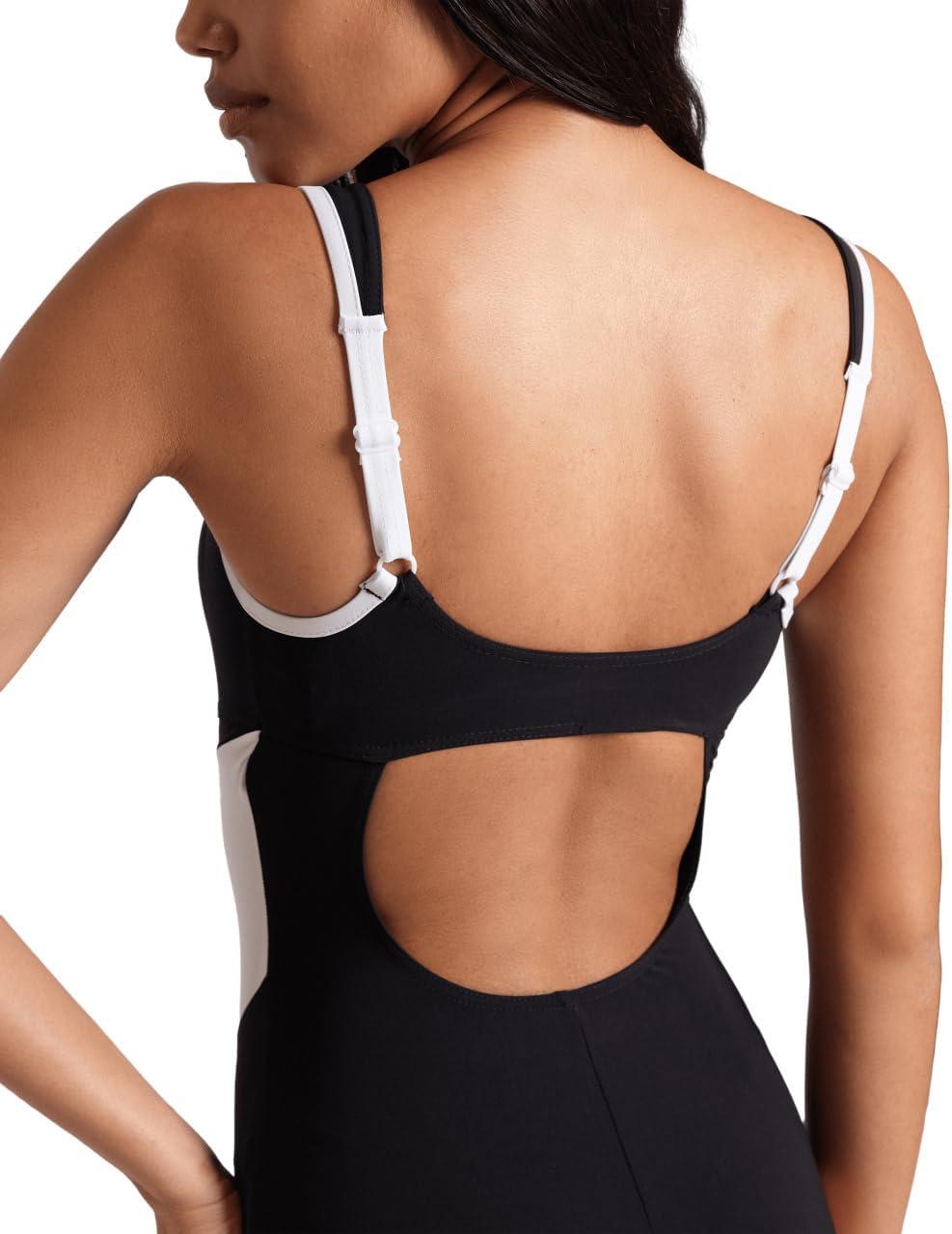 imageArena Womens Arena Shapewear Womens Makimurax R BCup Ladies Tummy Control Shaping SwimsuitBlackWhite