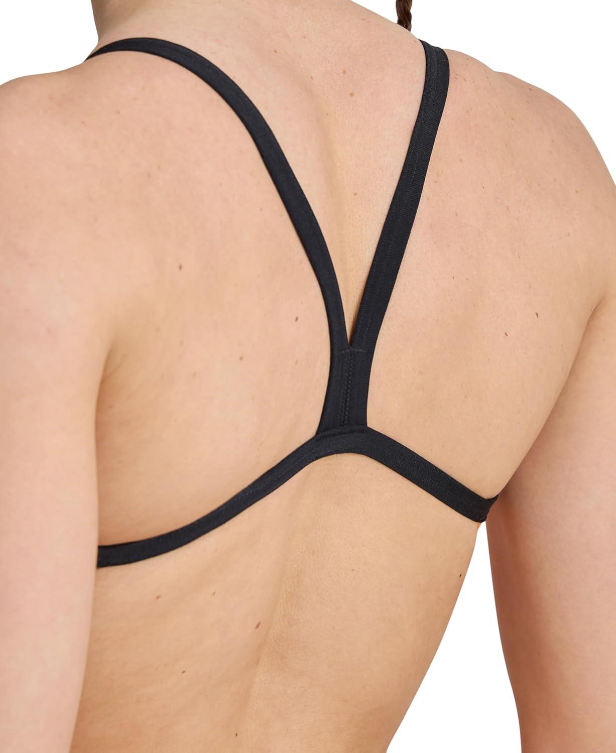 imageArena Womens Performance Halftone Team Print Challenge Back Ladies Bathing SwimsuitBlackTeam Orange