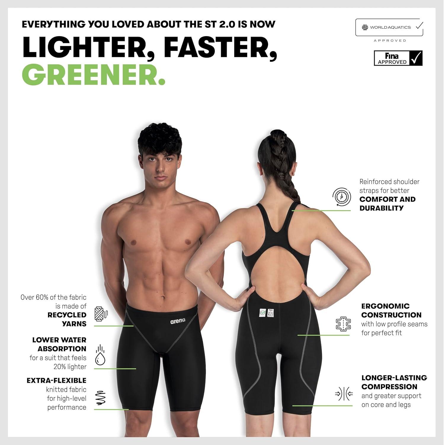 imageArena Womens Racing Suit Powerskin St Next Open Back Competition Swimsuit Athletic Tech SuitSnakeskin Pink