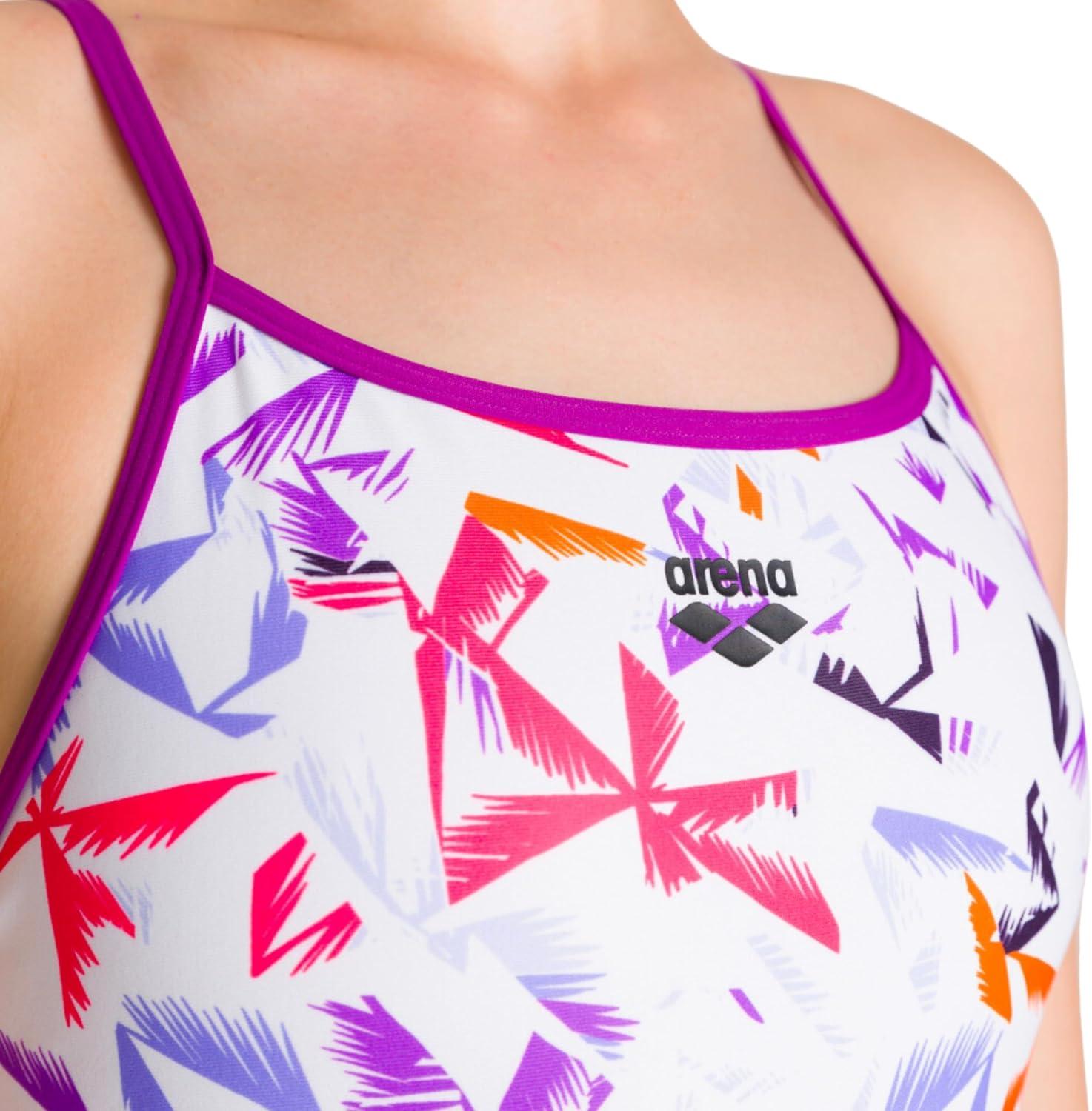 imageArena Womens Team MaxLife Swimsuit Solid Challenge Back Sports One Piece Competition Training Bathing Suit Athletic SwimwearMulticolor Palms Provenza