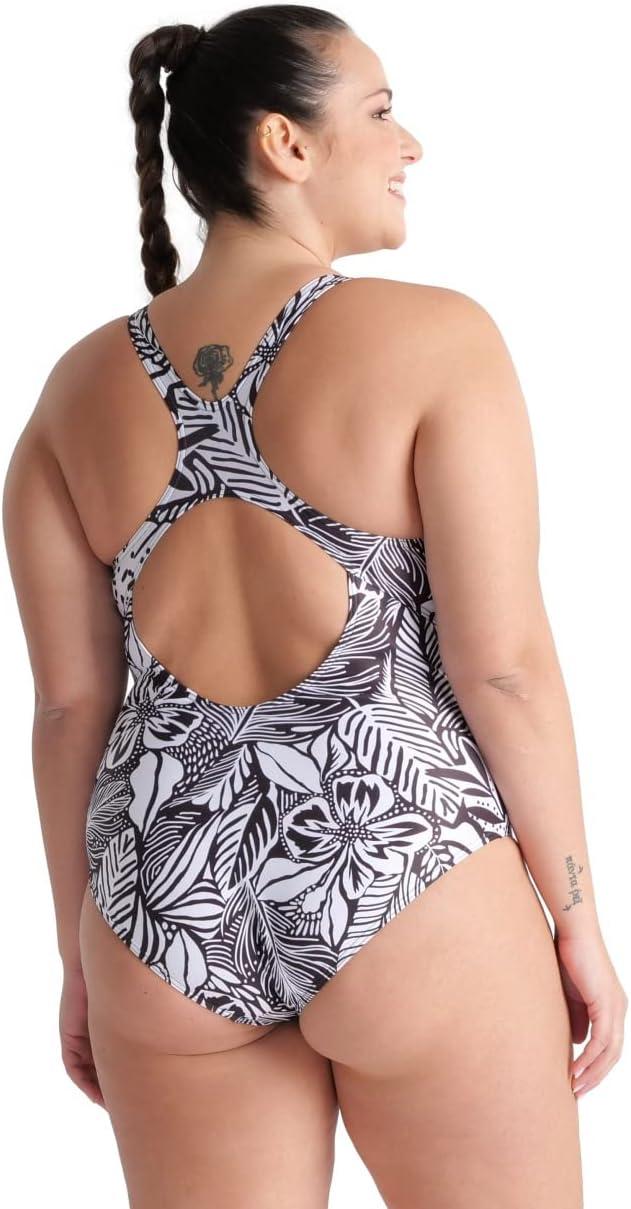 imagearena Bodylift Womens Spikes Bra Plus Size One Piece Swimsuit Swim Pro Back UV Protection Tummy Control Ladies Bathing SuitBlackmultiwhite