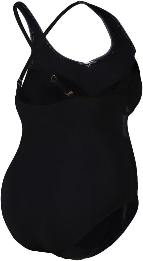 imagearena Bodylift Womens Spikes Bra Plus Size One Piece Swimsuit Swim Pro Back UV Protection Tummy Control Ladies Bathing SuitBlackwhite