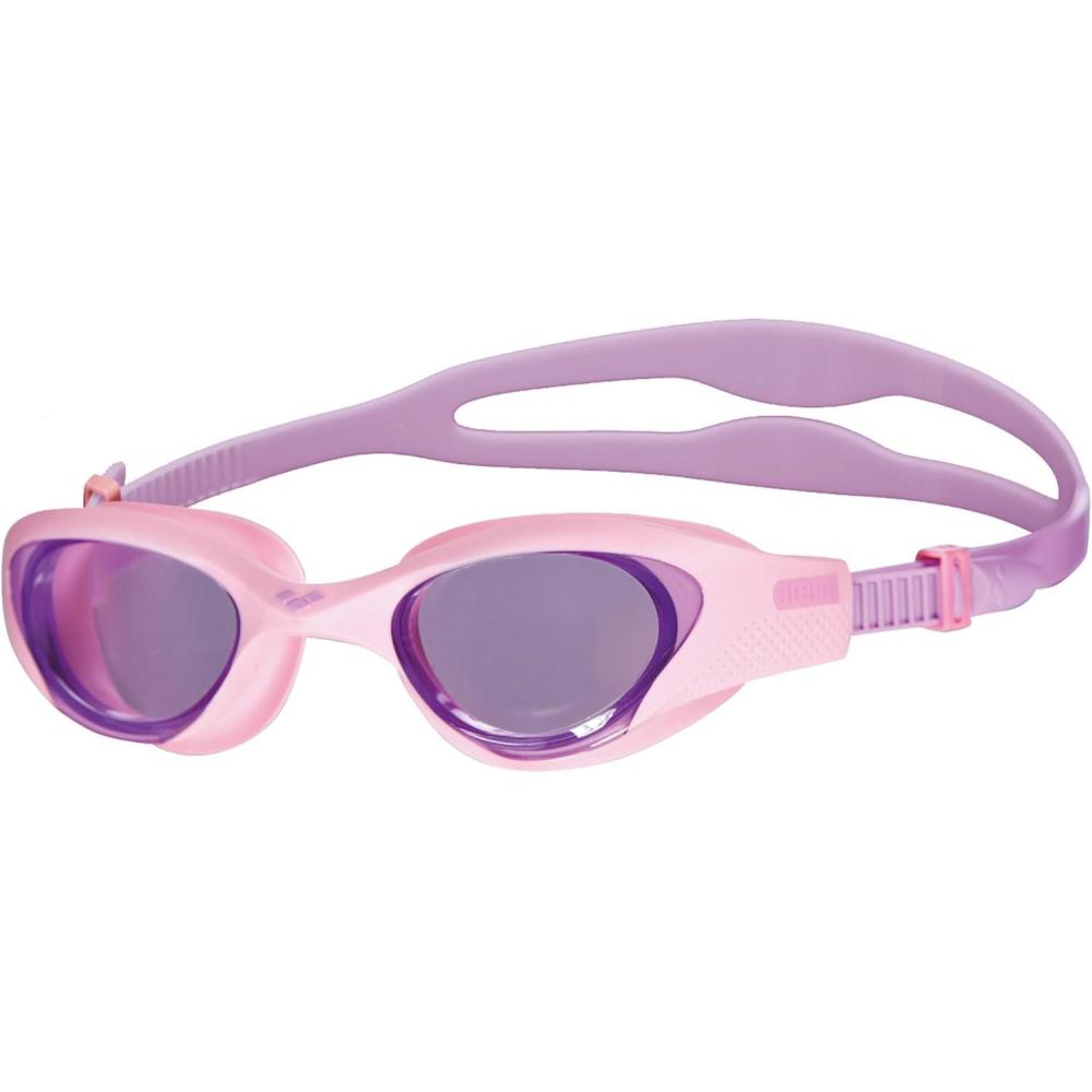 imageARENA Unisex Youth The One Swim Goggles Kids Ages 6 to 12 Watertight Fit OrbitProof Seals AntiFog Coated NonMirror LensVioletPinkViolet