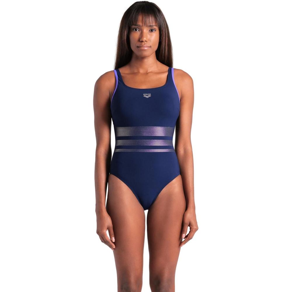 imageARENA Womens Bodylift Rosa Shapewear Wing Back C Cup One Piece Shaping SwimsuitNavyNavyViolet