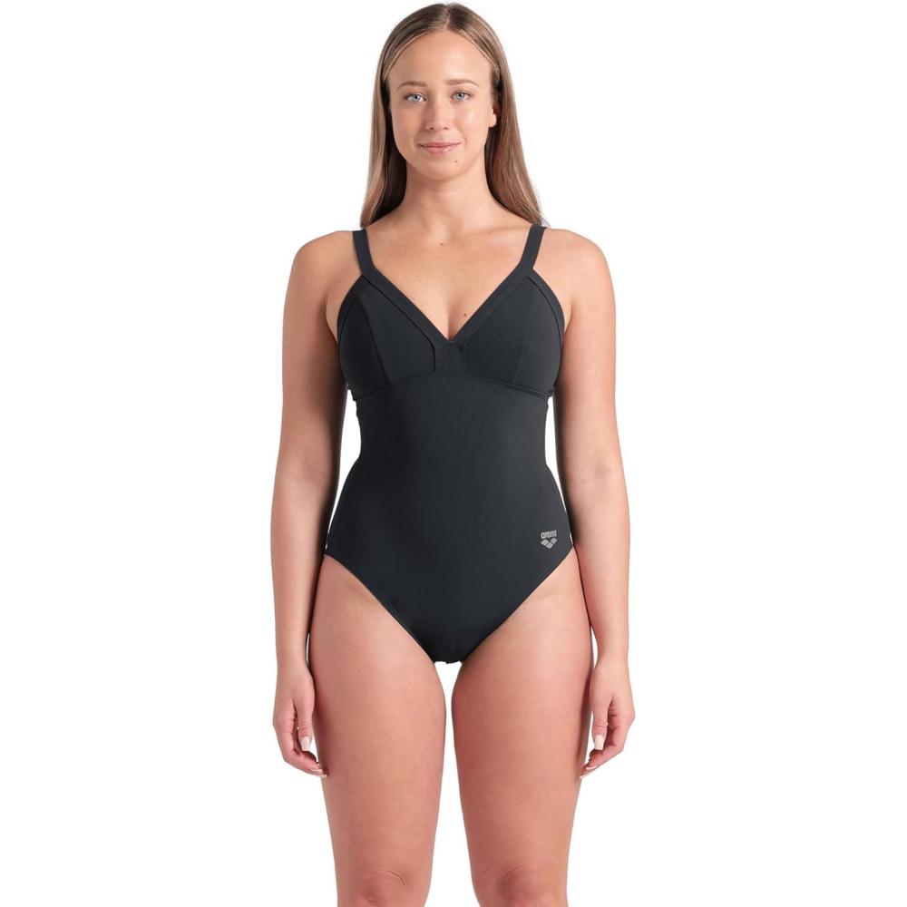 imageARENA Womens Lara Shapewear Soft Curve Back C Cup One Piece SwimsuitNight Gray