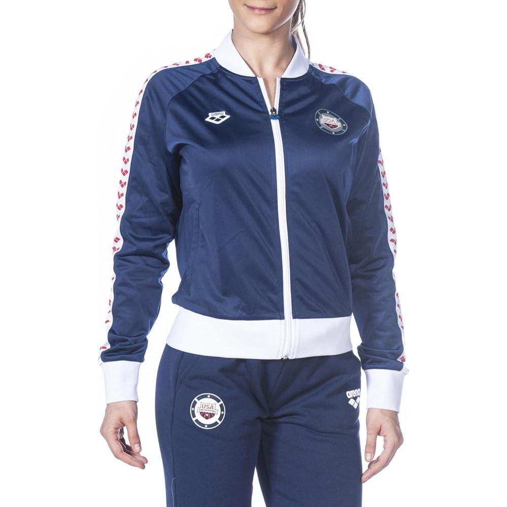 imageARENA Womens Relax IV Team Jacket US FullZip Track JacketNavywhitered