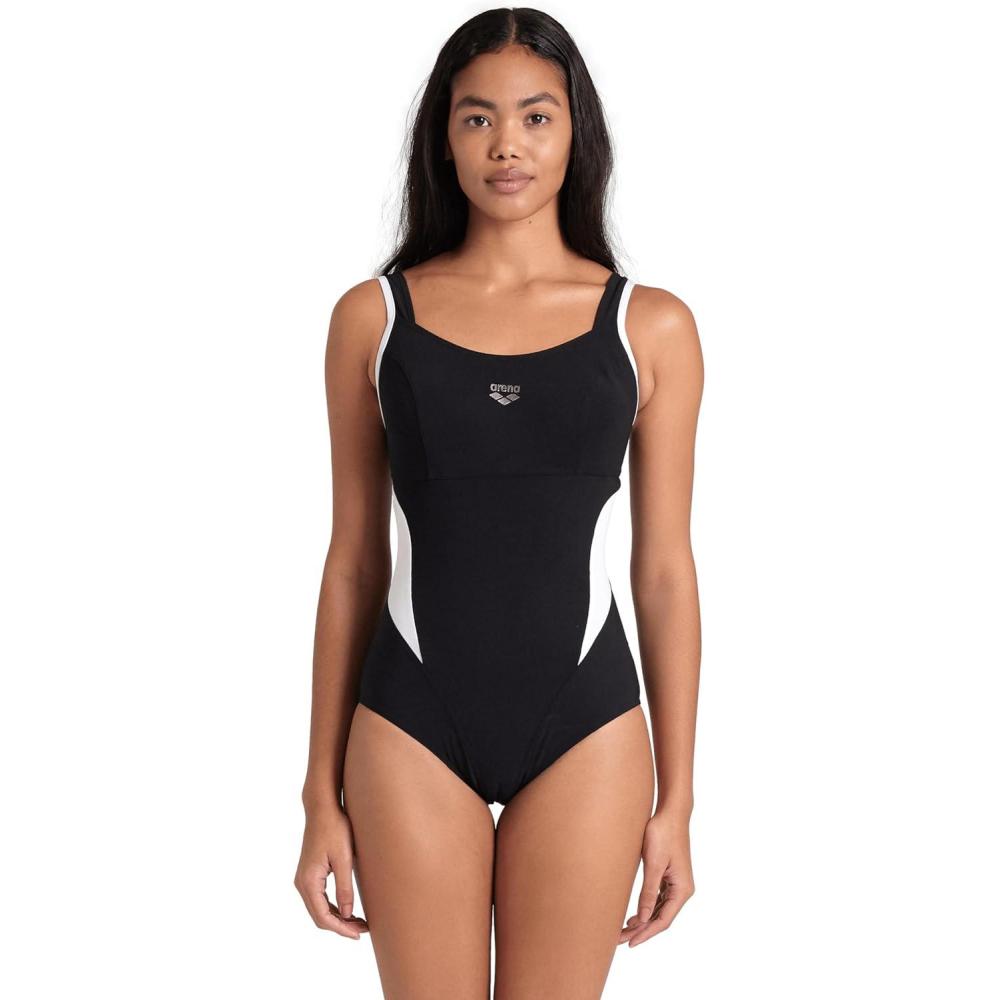 imageARENA Womens Shapewear Makimurax R CCup Ladies Tummy Control Shaping SwimsuitBlackWhite