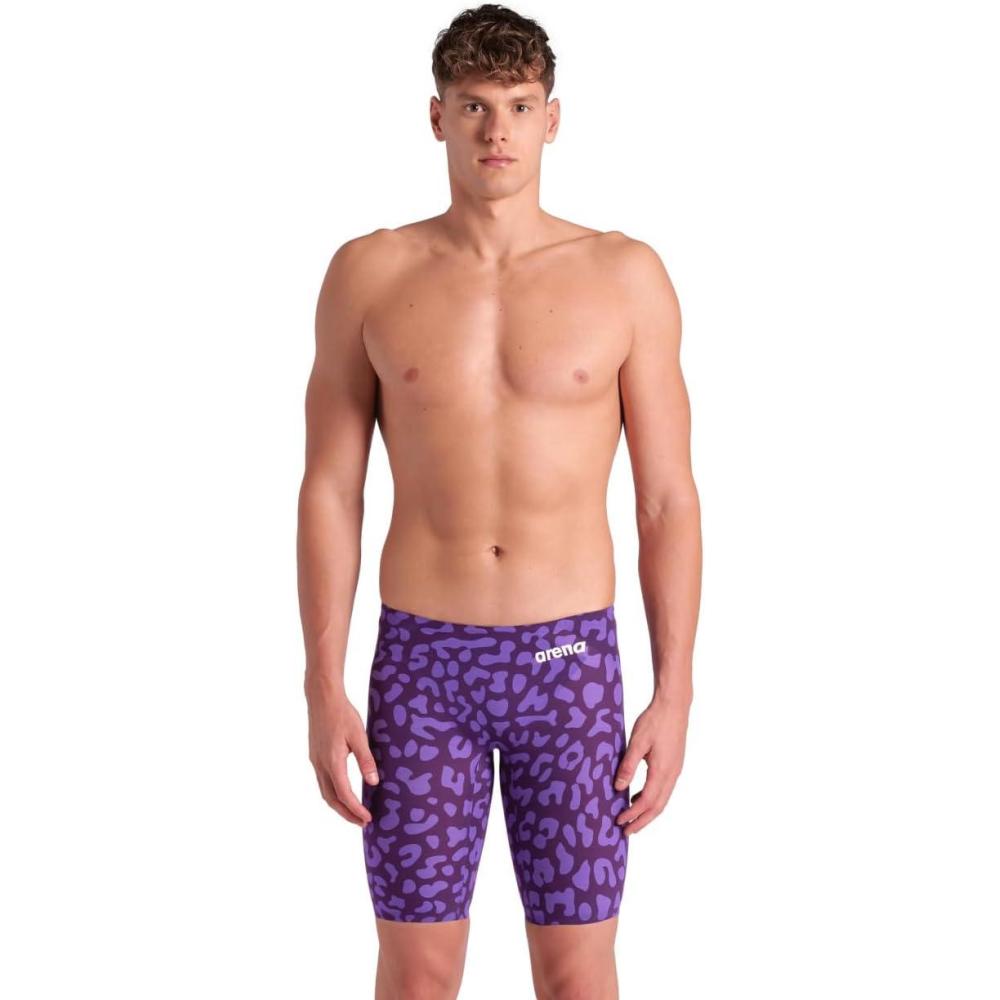 imageArena Mens Powerskin Carbon Air Jammer Racing SuitLeopard Print Violet