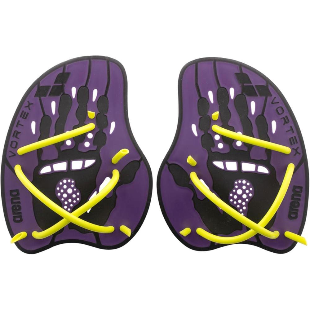 imageArena Unisex Adult Vortex Evolution Swimming Hand Paddles for Women and Men Adjustable Straps Curved DesignPlumArctic Lime