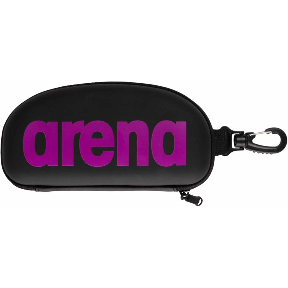 imageArena Unisex Swim Goggle Case For Swimming Goggles Protective Hardcover Carrying Case With Clip Multiple ColorsBlackPurple