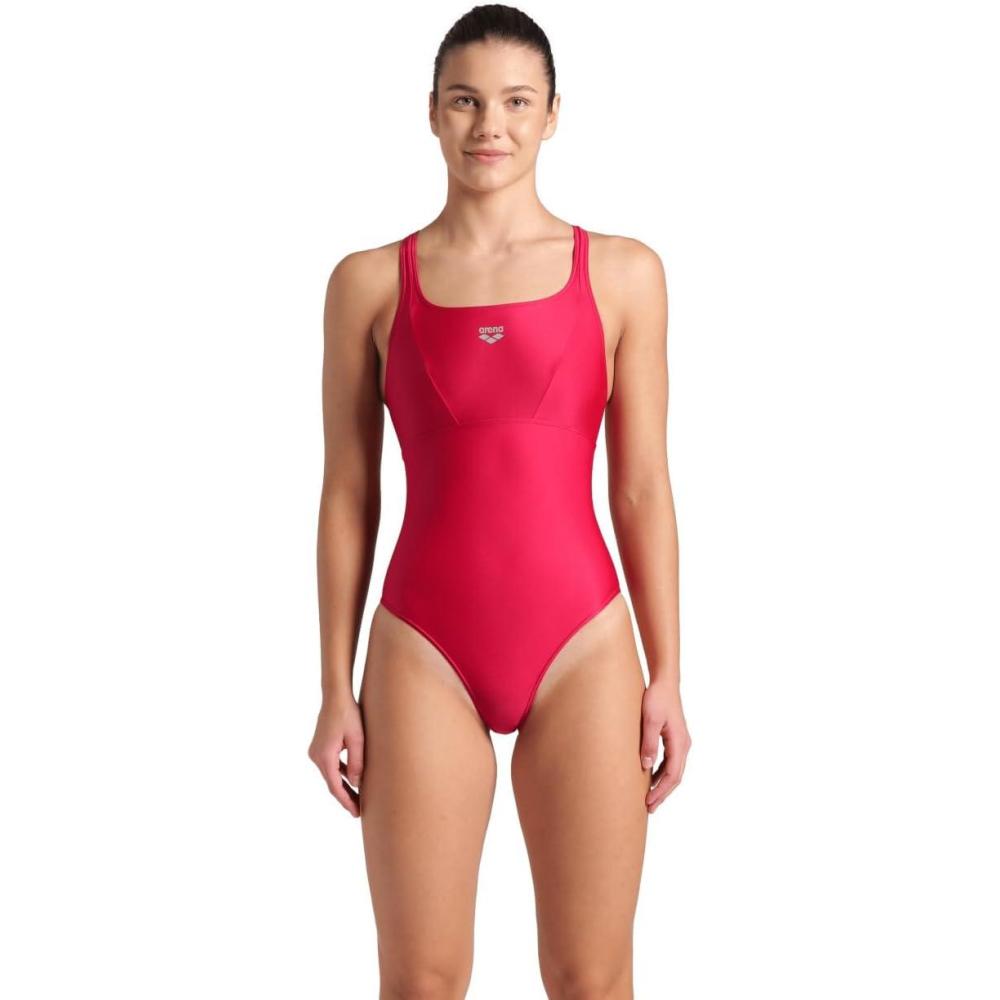 imageArena Womens Arena Feel Womens Solid Control Pro Back Swimsuit One Piece Bathing SuitRed Onion