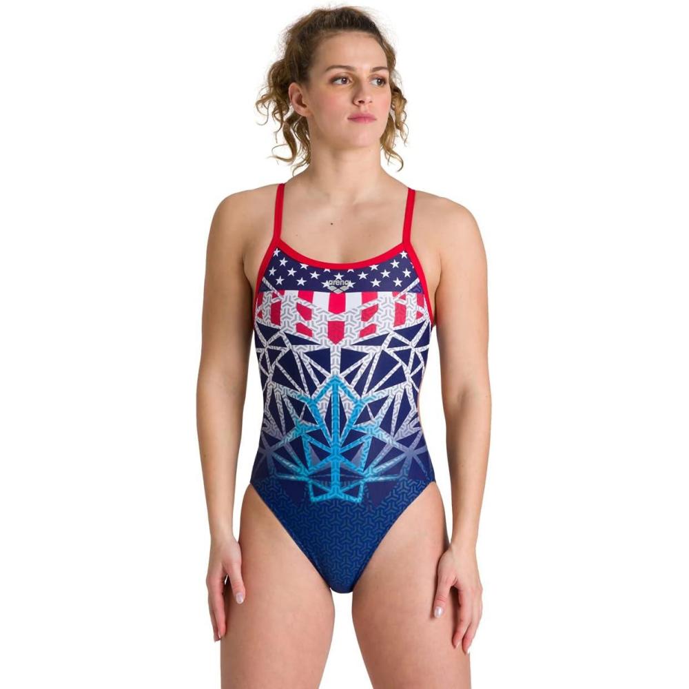 imageArena Womens Team MaxLife Swimsuit Solid Challenge Back Sports One Piece Competition Training Bathing Suit Athletic Swimwear2020 Usa