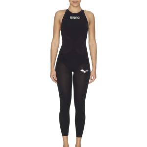 ARENA Powerskin R-EVO+ Open Water Racing Swim Suit Closed Back Womens Triathlon Swimsuit Full Body(Black)