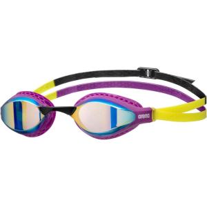ARENA Unisex Adult Air-Speed Anti-Fog Racing Swim Goggles for Men and Women Air Seals Technology for Superior Comfort(Aqua/Plum/Arctic Lime)