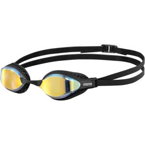 ARENA Unisex Adult Air-Speed Anti-Fog Racing Swim Goggles for Men and Women Air Seals Technology for Superior Comfort(Yellow Copper/Black)