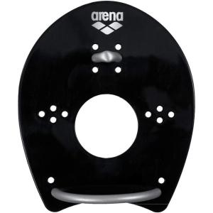 ARENA Unisex Adult Elite Swim Hand Paddle for Technique Training Pool Equipment for Men/Women Flat Design Adjustable Fit(Black / Silver)