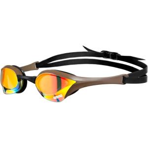ARENA Unisex Cobra Ultra Swipe Racing Swim Goggle(Yellow Copper / Choco)