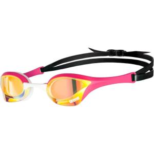 ARENA Unisex Cobra Ultra Swipe Racing Swim Goggle(Yellow Copper / Pink)