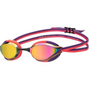 ARENA Unisex Python Racing Swim Goggles for Men and Women Anti-Fog No Leak Max Comfort Dual Strap, Mirror/Non-Mirror Lens(Copper/Plum/Bright Coral)