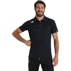ARENA Unisex-Adult Team Unisex Solid Polo Shirt(Black)