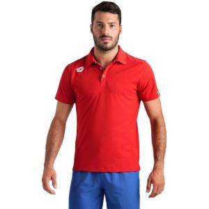 ARENA Unisex-Adult Team Unisex Solid Polo Shirt(Red)