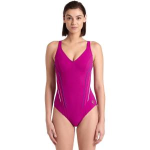 ARENA Women’s Bodylift Marina B-Cup Swimsuit(Grape Violet/Bright Blue/Fairy)
