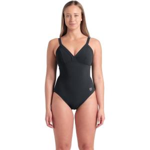 ARENA Women’s Lara Shapewear Soft Curve Back C Cup One Piece Swimsuit(Night Gray)