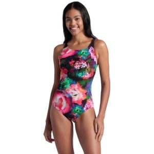 ARENA Womens Performance Women’s Roseland Swim Pro Back Swimsuit(Black/Multi)