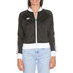 ARENA Women’s Relax IV Team Jacket US Full-Zip Track Jacket(Black-white-black)
