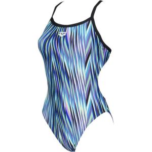 ARENA Womens Tulum Challenge Back Onepiece Swimsuit(Speed Stripes Green)