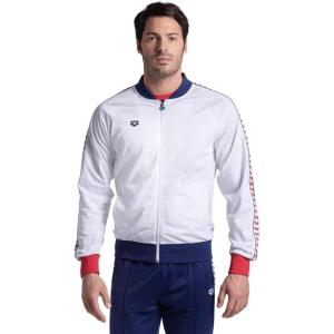 ARENA mens Arena Men’s Team Relax IV Jacket(White/Navy/Red)