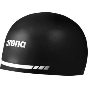 Arena 3D Soft USA Unisex Adult Silicone Swim Cap for Men and Women Swimming Training Racing Bathing Cap Competitive Swimmers(Black)