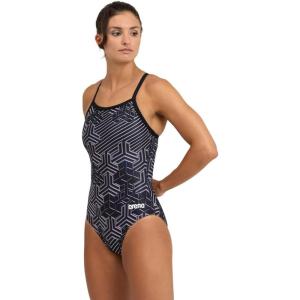 Arena Performance Kikko Pro Women’s Swimsuit Light Drop Back One Piece MaxLife Training Suit(Black/Black Multi)