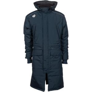 Arena Unisex Adult Team Swim Parka Solid Fleece Warm Winter Coat Waterproof Long Jacket for Women and Men Cold Weather Anorak(Navy)