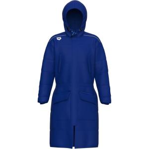 Arena Unisex Adult Team Swim Parka Solid Fleece Warm Winter Coat Waterproof Long Jacket for Women and Men Cold Weather Anorak(Royal)